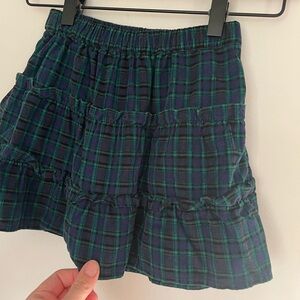 🎄🎅Crewcuts plaid cord skirt